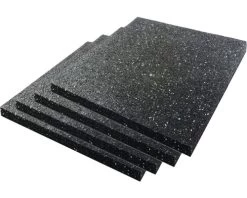 WALTECO Trillingsdemper 100x100 Mm Zwart, 4 Stuks