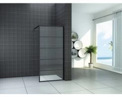 Inloopdouche Clear Loft Mat Zwart 90 Cm