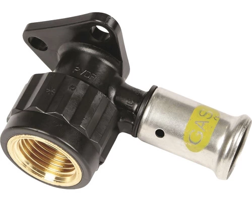 HENCO PVDF Gas Muurplaat Sanitair 16 Mm Pers X 1/2" Binnendraad Kort 1 HENCO PVDF Gas Muurplaat Sanitair 16 Mm Pers X 1/2" Binnendraad Kort