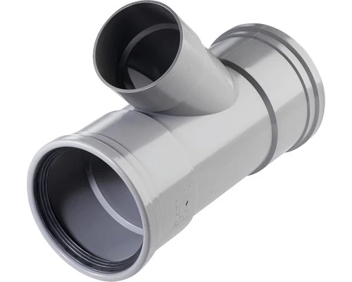 MARTENS T-stuk, PVC, 1x Lijmmof 2 X Manchetmof, 45°, 75/110 Mm 1 MARTENS T-stuk, PVC, 1x Lijmmof 2 X Manchetmof, 45°, 75/110 Mm