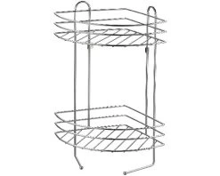 Hoek-etagere RVS Glans, 2 Etages