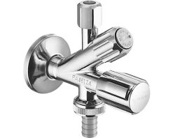 SCHELL Hoekstopkraan Haaks 1/2" X 10 Mm Met Filter En Uitloop