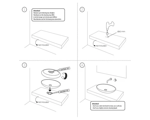Opzet Waskom Puur Natuursteen Ø42 Cm 2 Opzet Waskom Puur Natuursteen Ø42 Cm - Afbeelding 2