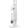 FORM & STYLE Toiletborstelset Pure White Vrijstaand RVS