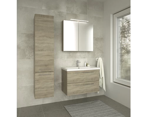 Spiegelkast 70 Cm Dubbelzijdig Gespiegeld Grijs Eiken 2 Spiegelkast 70 Cm Dubbelzijdig Gespiegeld Grijs Eiken - Afbeelding 2