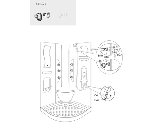 Douchekophouder + Slang Maui 1 Douchekophouder + Slang Maui
